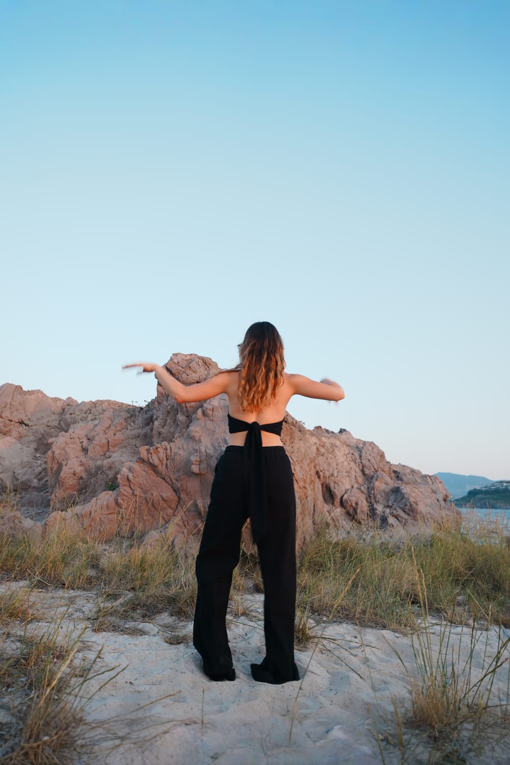 Koi People-%100 Keten Bağlamalı Crop Bluz-Crop Top-2-milagron.live