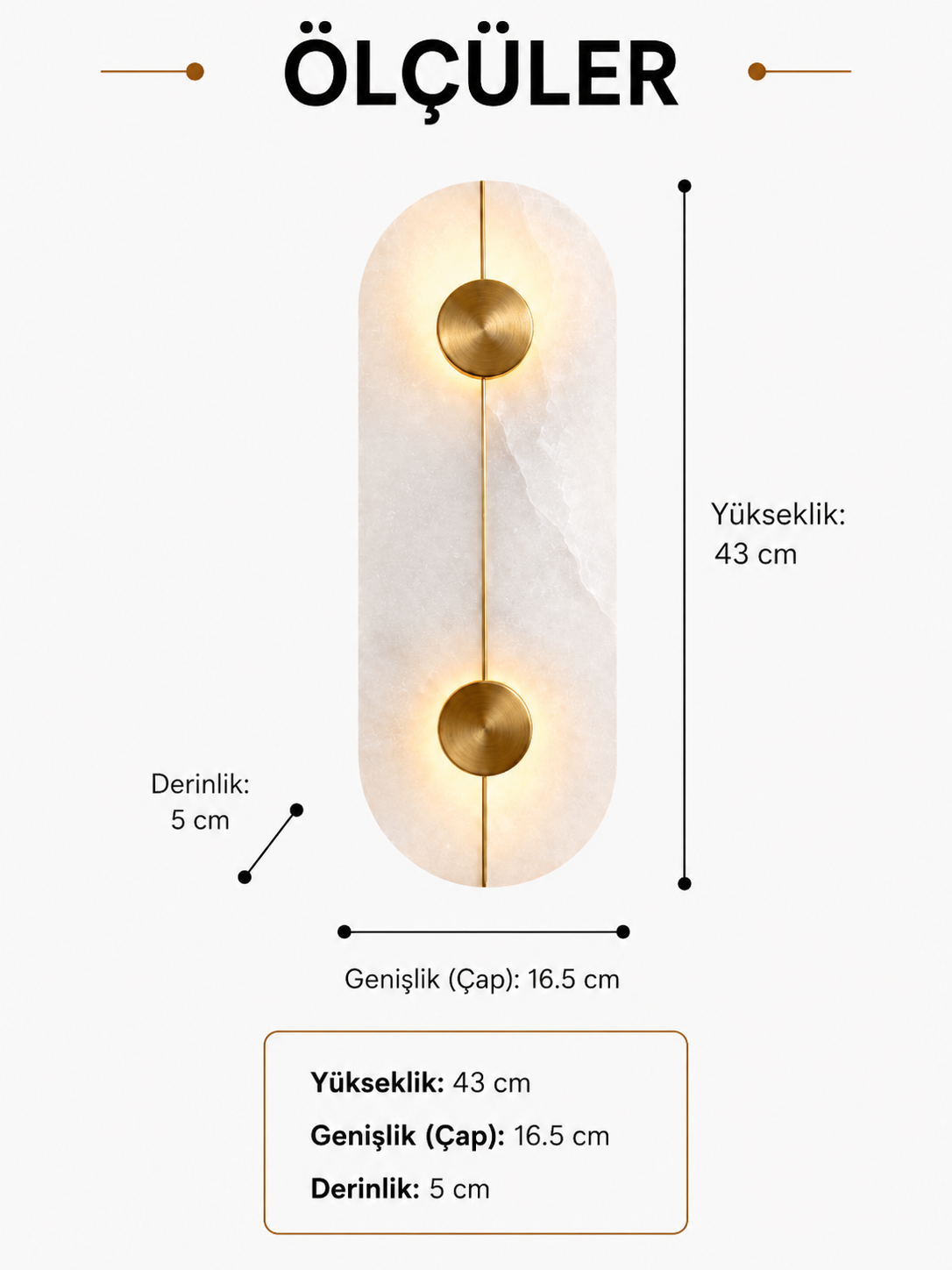 Lumiana-Auriiel Elips Mermer Aplik-Aplik-4-milagron.live