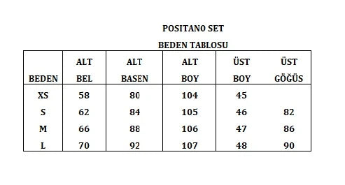 Positano Set Jarse Takım