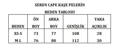 Seren Dik Yaka Kaşe Pelerin - 12