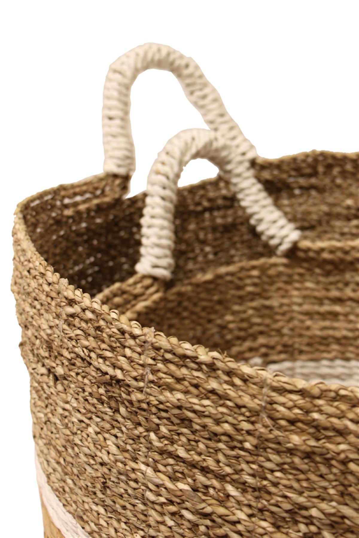 Lasttouch-Beyaz Kulplu Sepet Küçük-Sepet-2-milagron.live