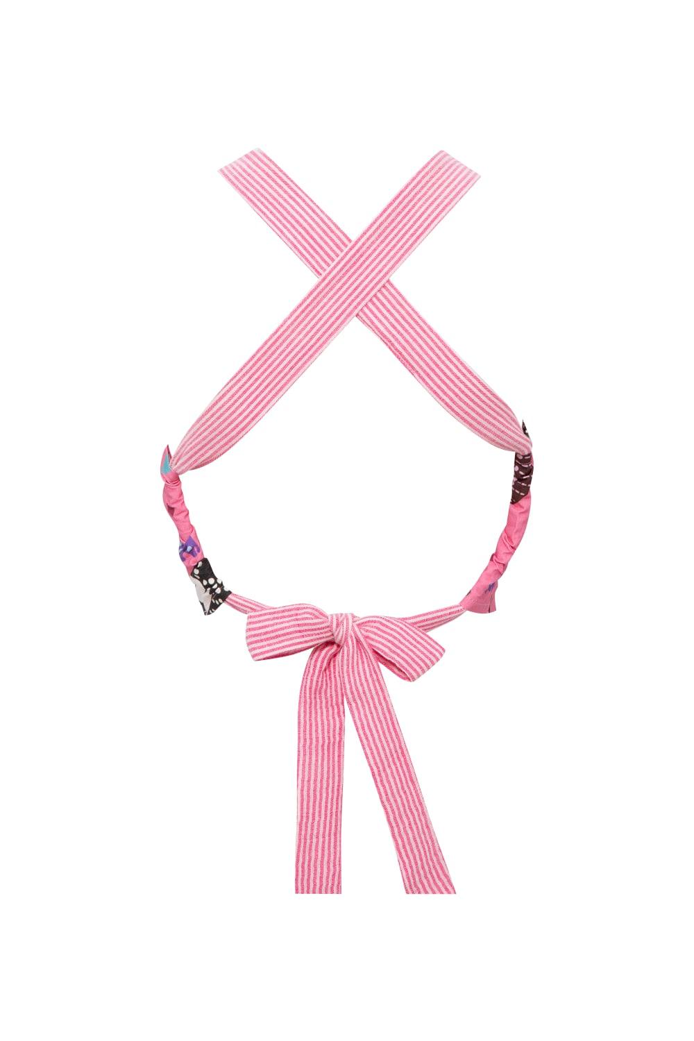 Le-Monade Dreams-SORUNLU - Pembe Balık Desenli Halter Yaka Sırt Detaylı Top-Top-2-milagron.live