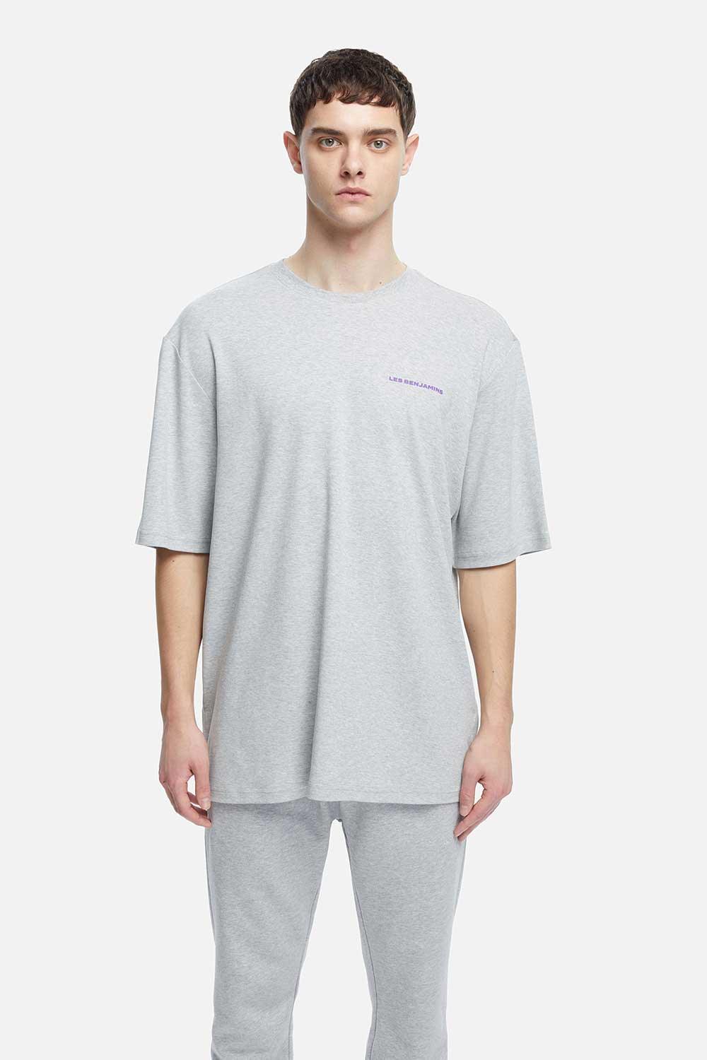 Les Benjamins-Men Oversized Tee 003 - Light Grey-T-Shirts-1-milagron.live