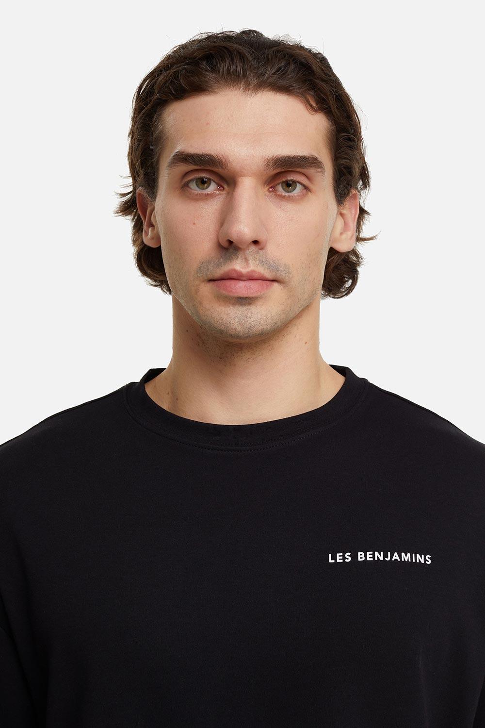 Les Benjamins-Oversized Tee 001 - Black-T-Shirts-4-milagron.live
