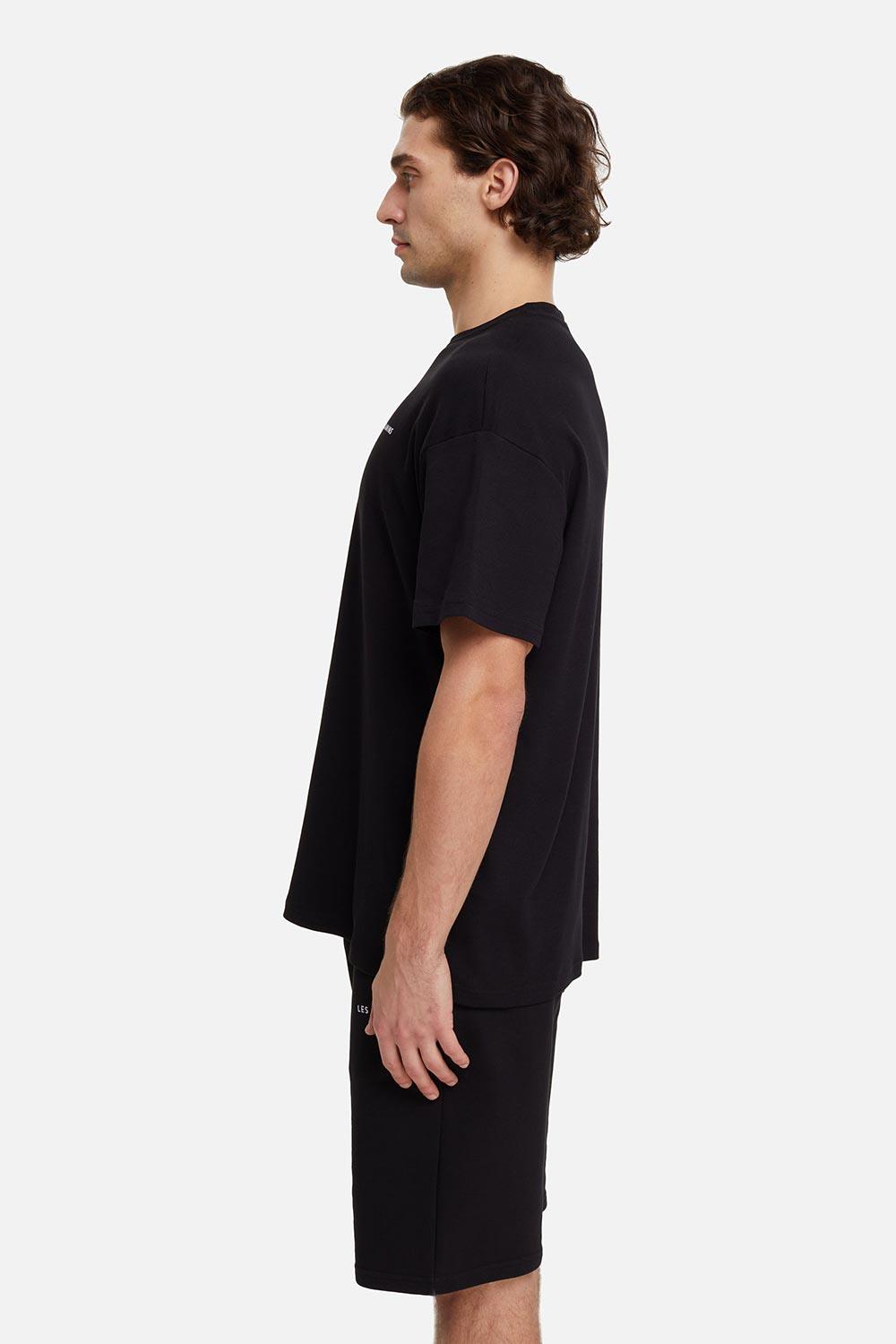 Les Benjamins-Oversized Tee 001 - Black-T-Shirts-6-milagron.live