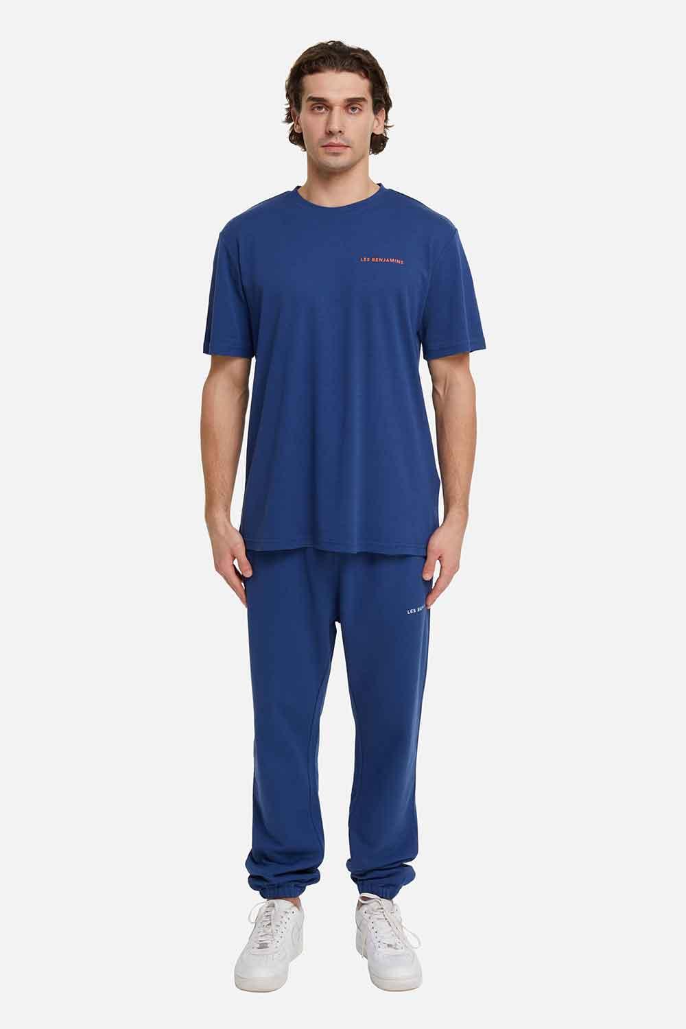 Les Benjamins-Short Sleeve Tee 007 - Navy-T-Shirts-3-milagron.live