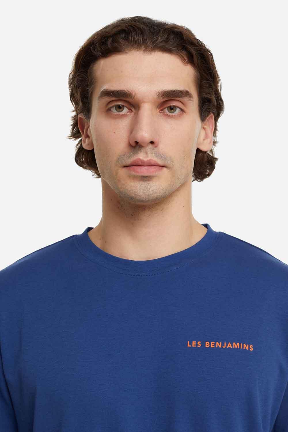 Les Benjamins-Short Sleeve Tee 007 - Navy-T-Shirts-4-milagron.live