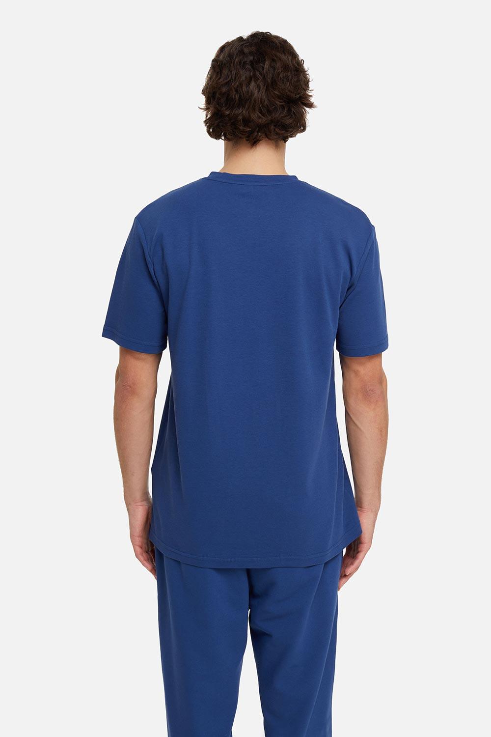 Les Benjamins-Short Sleeve Tee 007 - Navy-T-Shirts-5-milagron.live