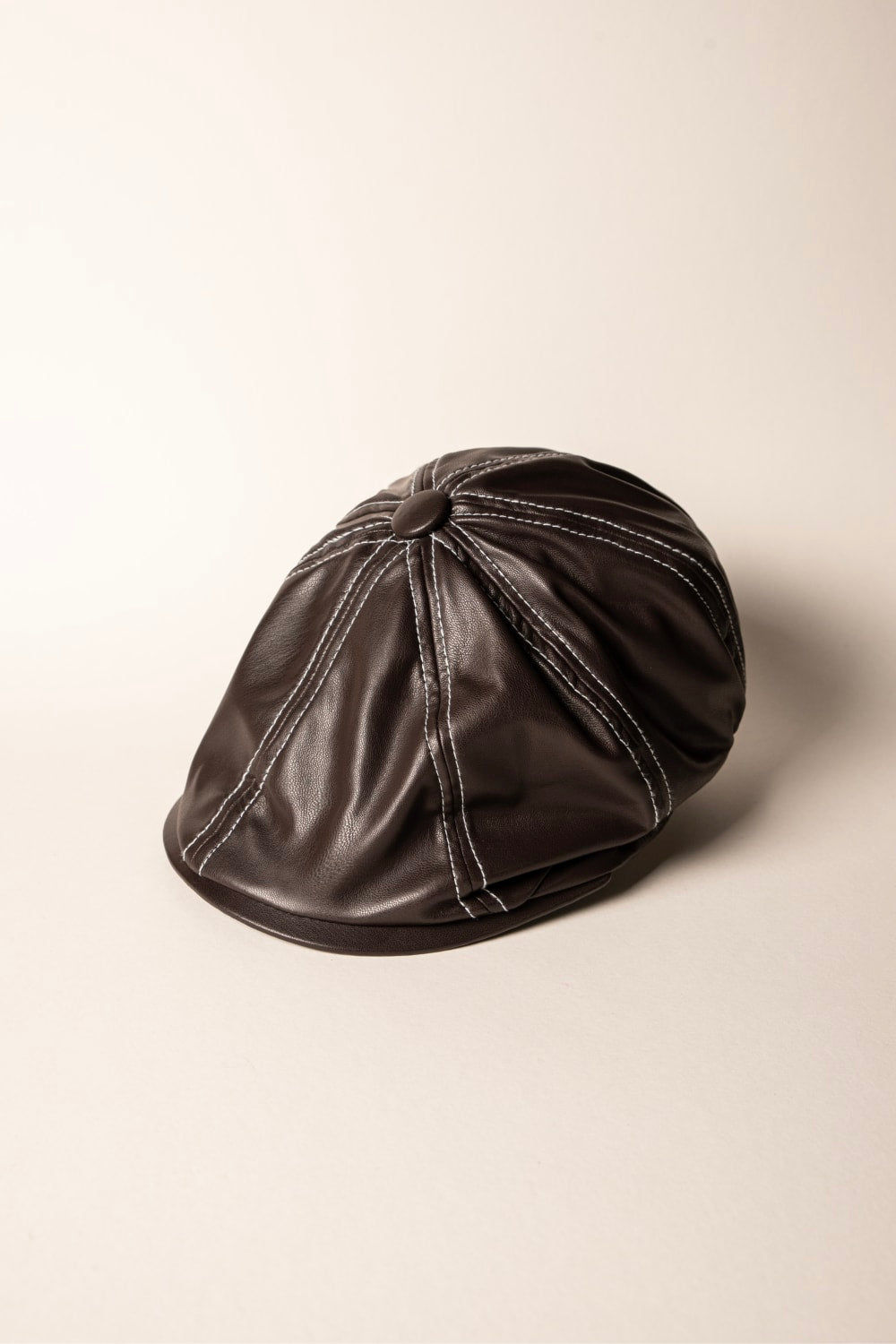 Les Merimes-Brown Flat Cap-Şapka-1-milagron.live