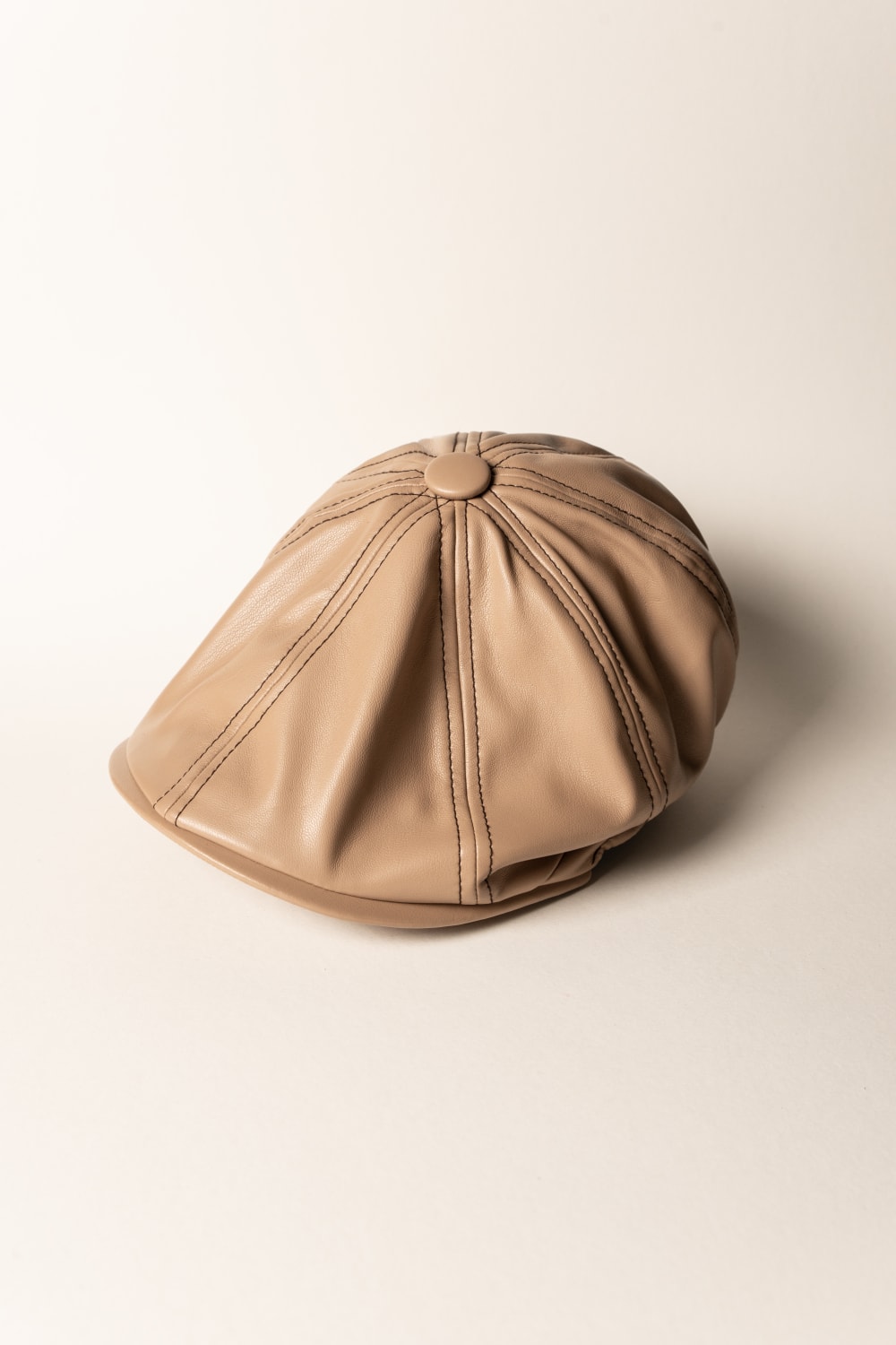 Les Merimes-Cream Flat Cap-Şapka-1-milagron.live