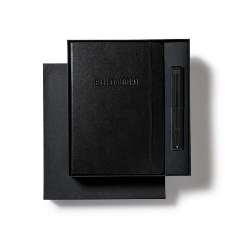 Leuchtturm 1917-Leuchttrum 1917 Bullet Journal All Black Stealth Collector's Set Limited Edition Kalem, Defter Ve Kitap Ayracı 369716-Hediye Seti-1-milagron.live