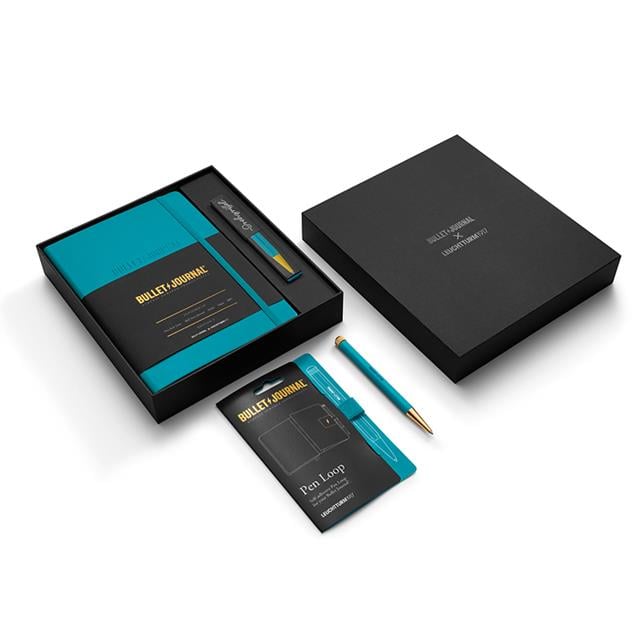 Leuchttrum 1917 Bullet Journal Collector'S Set Limited Edition Kalem, Defter Ve Kitap Ayracı Turquoise25 373291