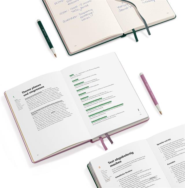 Leuchtturm 1917-Leuchtturm1917 Thesis Journal Medium (A5), Sert Kapak, Forest Green, Almanca 369205-Özel Defterler-2-milagron.live