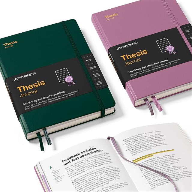 Leuchtturm 1917-Leuchtturm1917 Thesis Journal Medium (A5), Sert Kapak, Forest Green, Almanca 369205-Özel Defterler-3-milagron.live