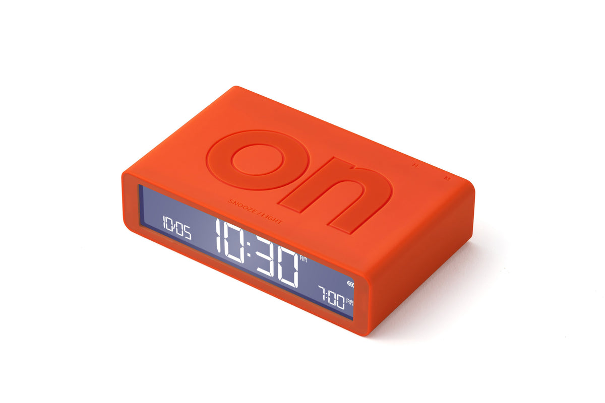 Lexon-Lexon Flip Klasik Şarj Edilebilir Alarm Saat Turuncu-Alarm Saatler-2-milagron.live