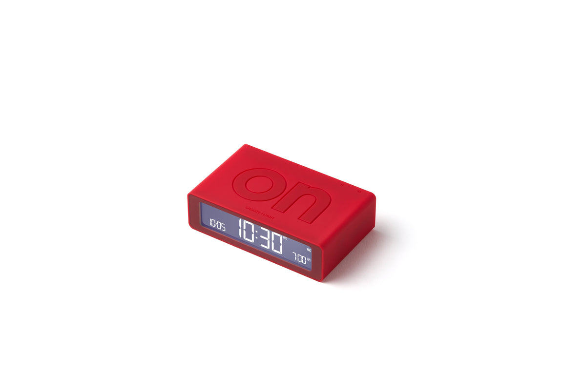 Lexon-Lexon Flip Mini Şarj Edilebilir Alarm Saat Açık Kırmızı-Alarm Saatler-1-milagron.live