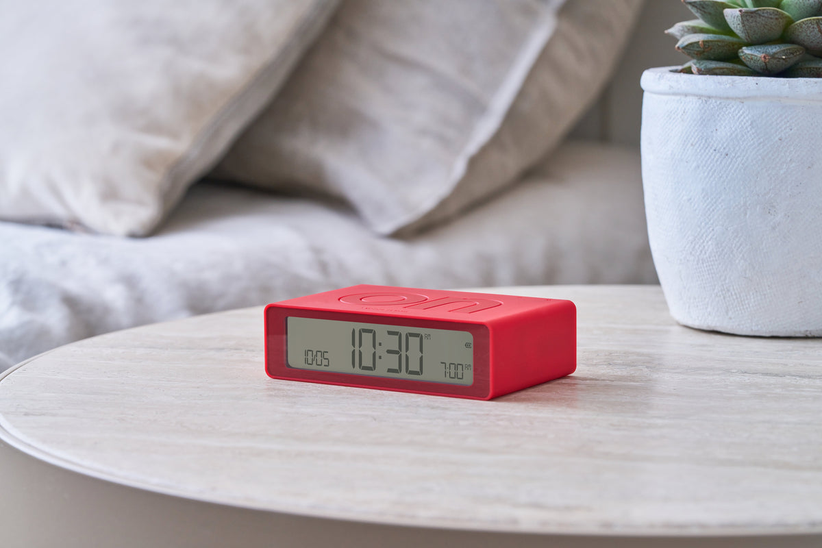 Lexon-Lexon Flip Mini Şarj Edilebilir Alarm Saat Açık Kırmızı-Alarm Saatler-6-milagron.live