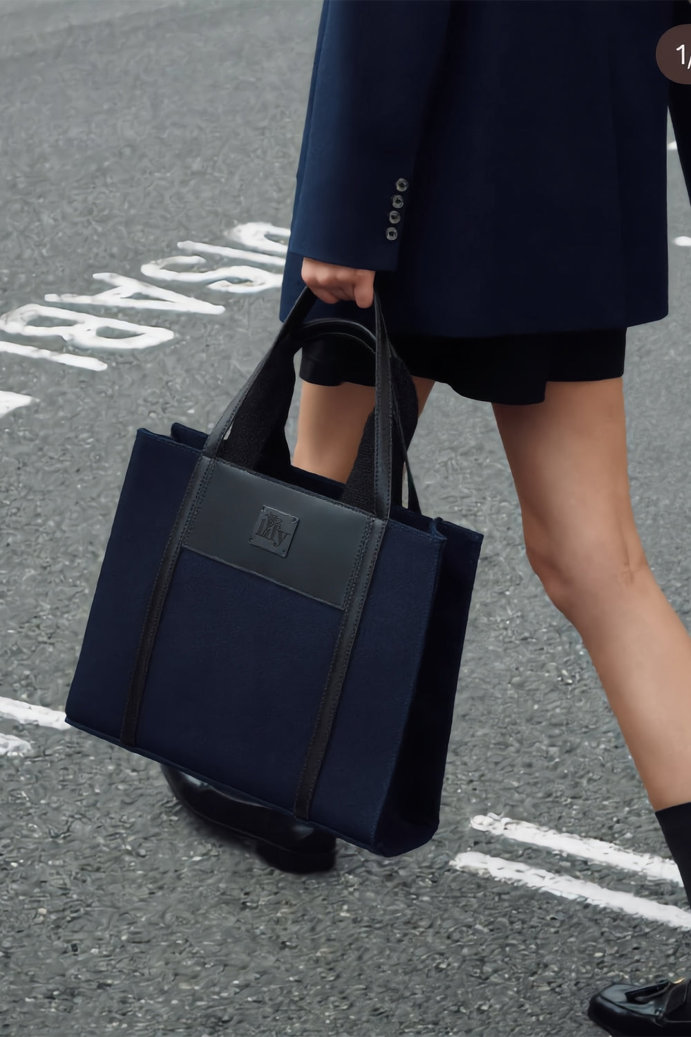 Navy Canvas Tote Bag - 0