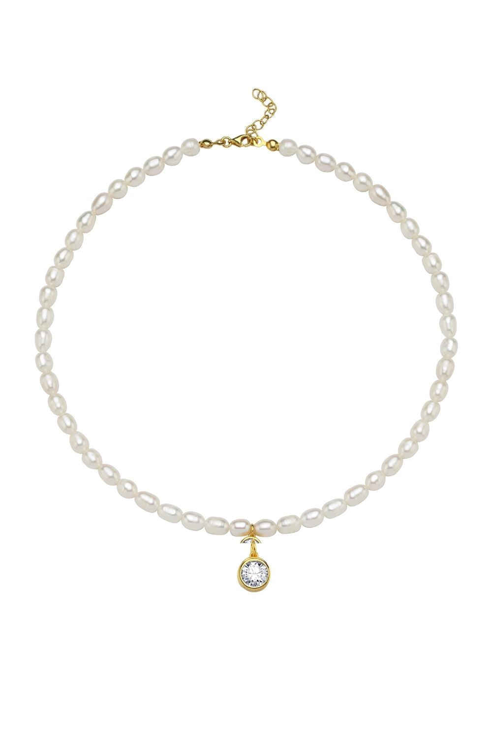 Linya Jewellery-Cosmic Büyük İncili Burç Kolye Beyaz-Kolye-1-milagron.live