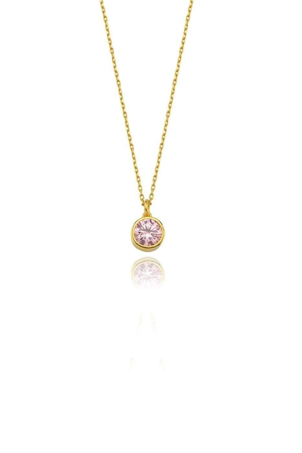 Linya Jewellery-Cosmic Zincirli Burç Kolye Pembe-Kolye-1-milagron.live
