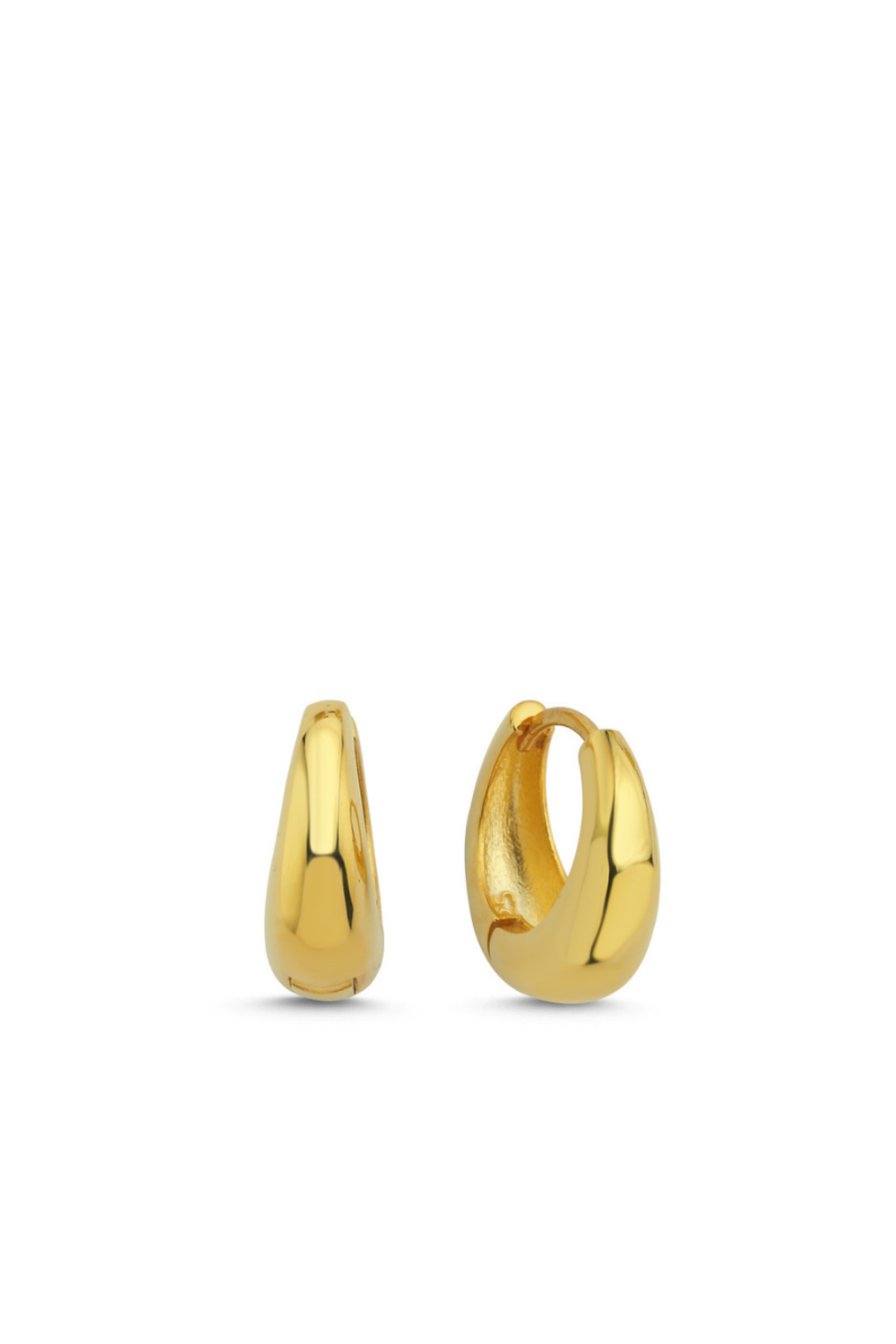 Linya Jewellery-Morf Mini Halka Küpe Gold-Küpe-1-milagron.live