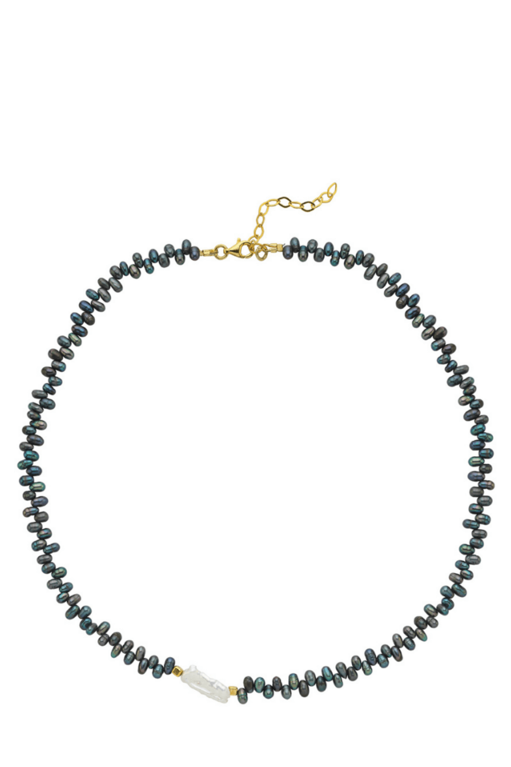 Linya Jewellery-Oden Asimetrik Siyah Barok İncili Kolye-Kolye-1-milagron.live
