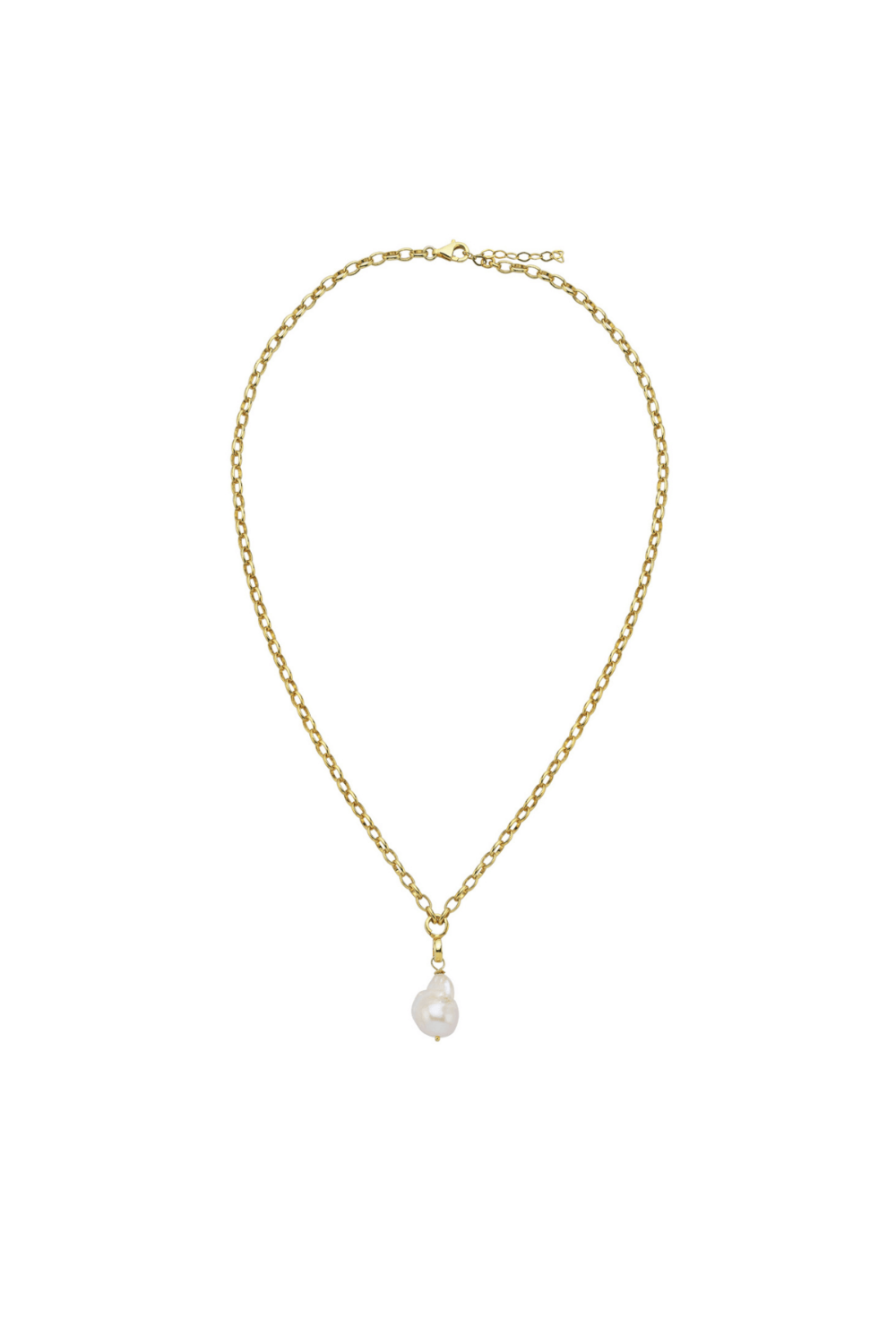 Linya Jewellery-Tapy Barok İnci Kalın Zincir Kolye-Kolye-5-milagron.live