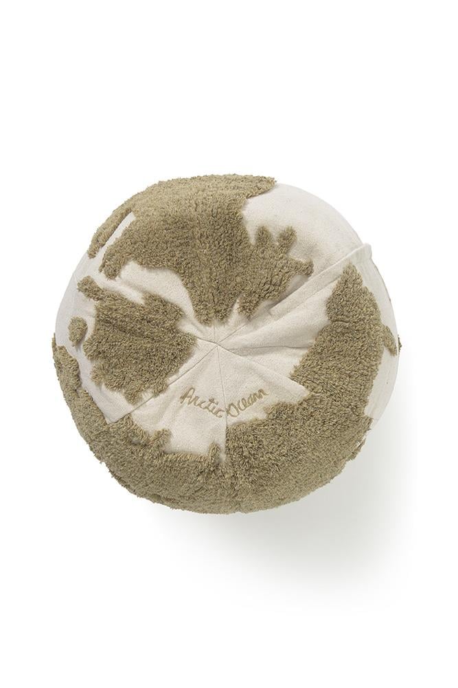 Lorena Canals Çocuk Odası Puf, World Map Rugcycled