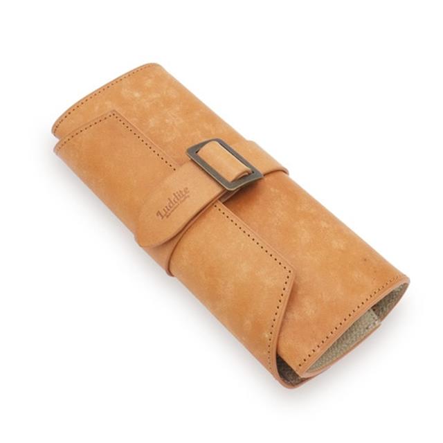 Luddite-Luddite Limited Edition Hand Made Maya Derisi Rulo Kalemlik Camel-Kalem Çantası-1-milagron.live