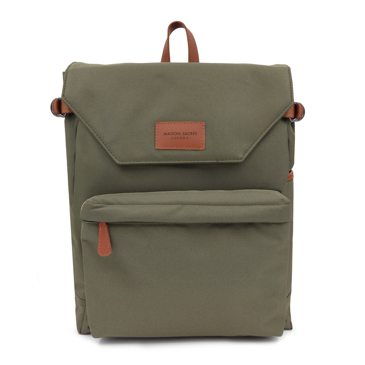 Maison Sacrée-Ferrat Travel Khaki Backpack-Backpack-1-milagron.live