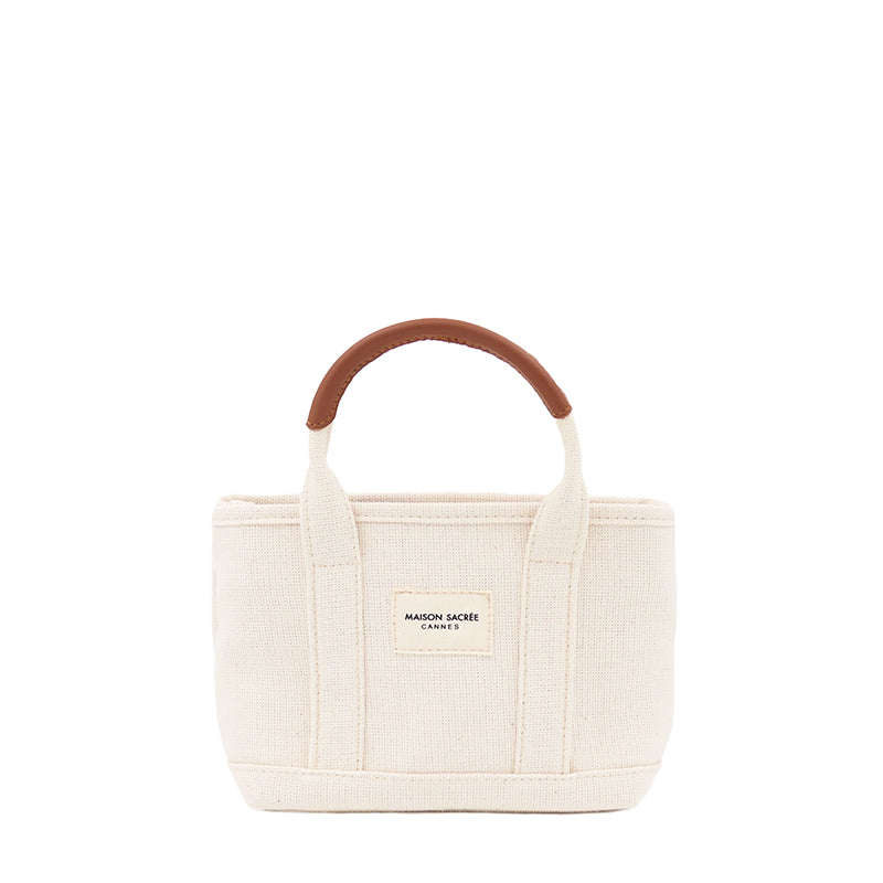 Maison Sacrée-Miramar Beige Extra Mini Shoulder Bag-Omuz Çantası-2-milagron.live