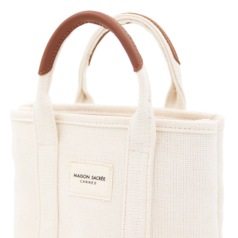 Maison Sacrée-Miramar Beige Extra Mini Shoulder Bag-Omuz Çantası-5-milagron.live