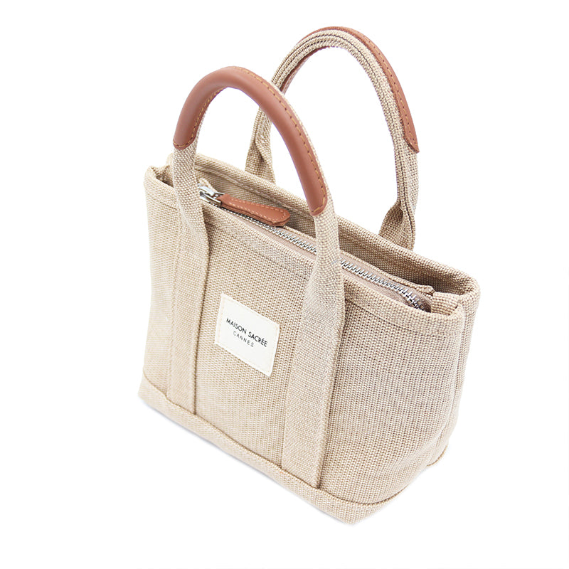 Maison Sacrée-Miramar Brown Extra Mini Shoulder Bag-Omuz Çantası-5-milagron.live