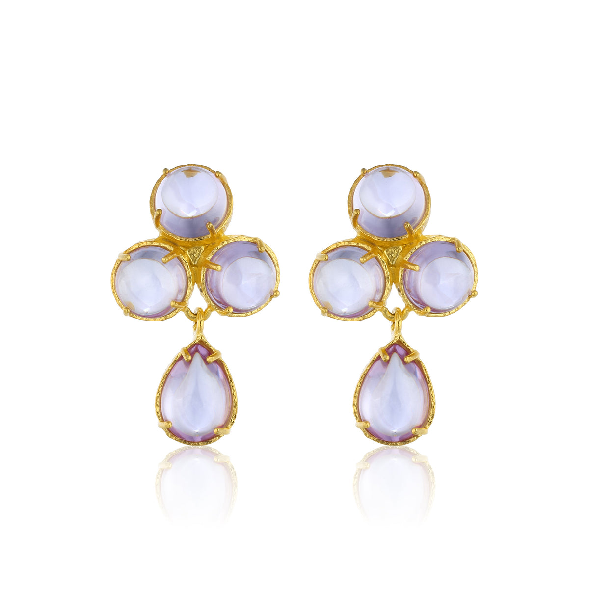 Maison Soula-Aqua Earrings Light Amethyst-Earrings-1-milagron.live