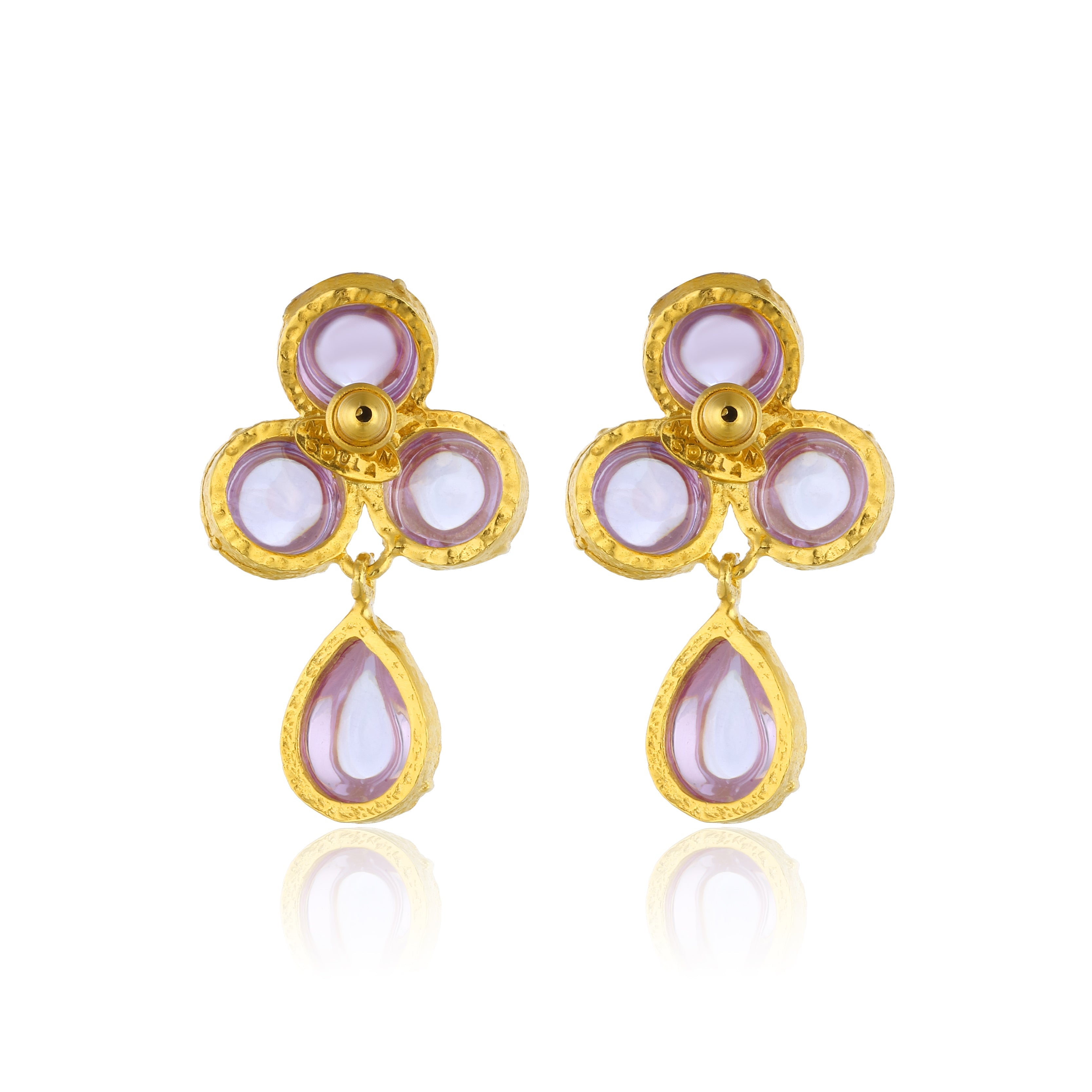 Maison Soula-Aqua Earrings Light Amethyst-Earrings-3-milagron.live