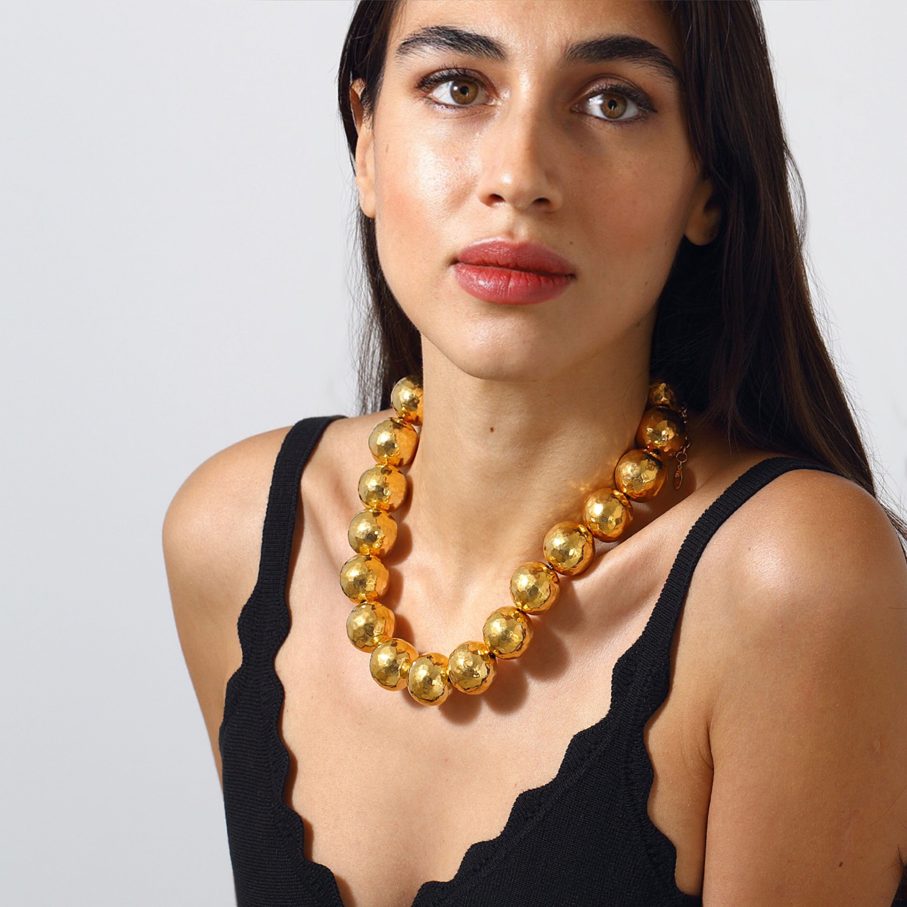 Maison Soula-Moon Ball Necklace Large Size Balls-Necklace-4-milagron.live