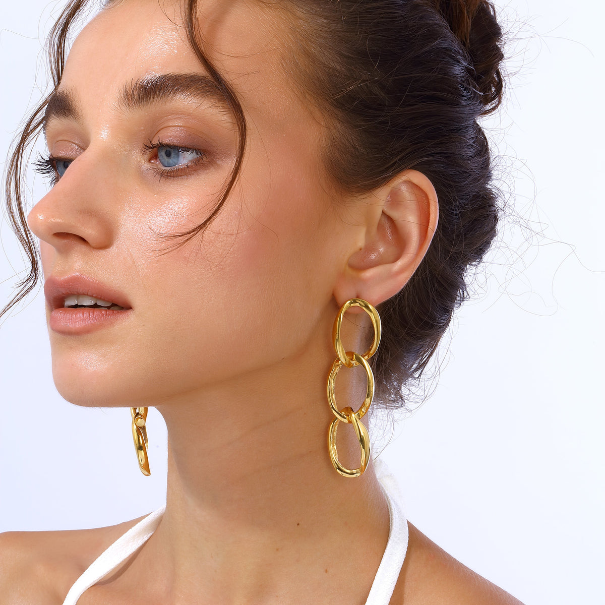 Maison Soula-Nyx Chain Earrings-Earrings-2-milagron.live