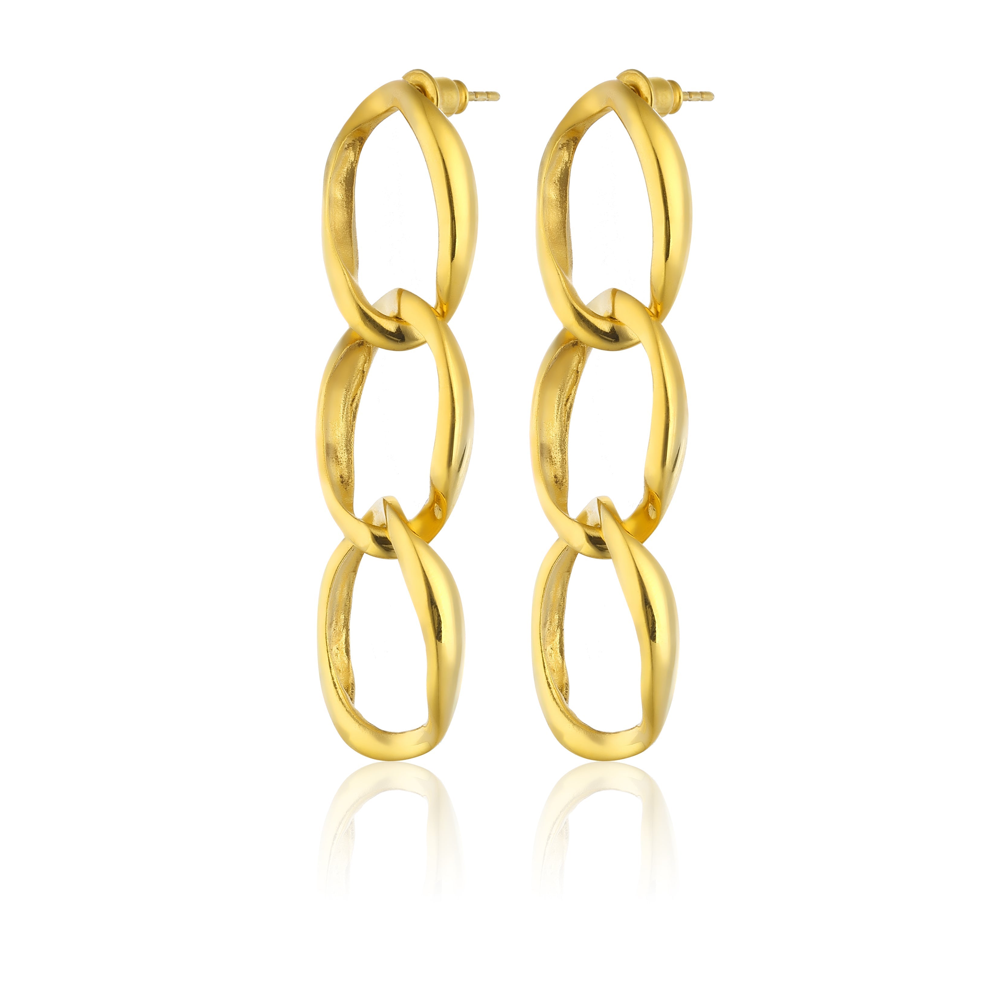 Maison Soula-Nyx Chain Earrings-Earrings-3-milagron.live