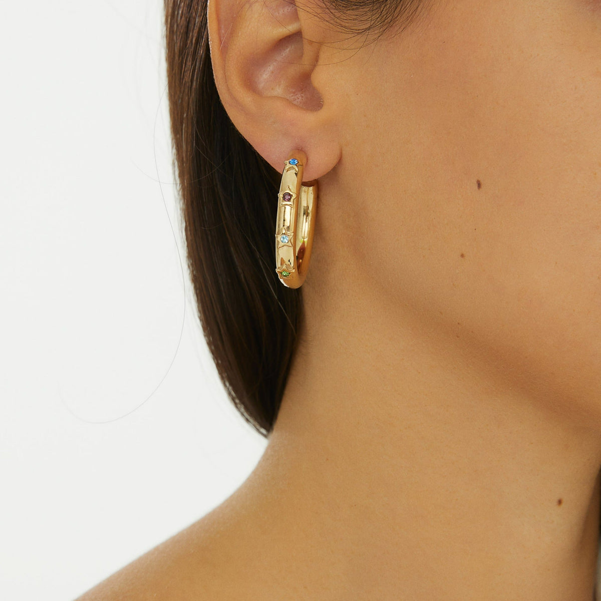 Maison Soula-Andromeda Hoop Earrings-Earrings-3-milagron.live