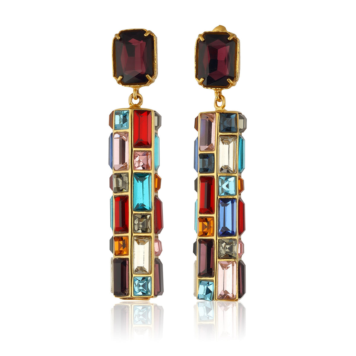 Maison Soula-Gloria Earrings Cherry Chocolate-Earrings-1-milagron.live