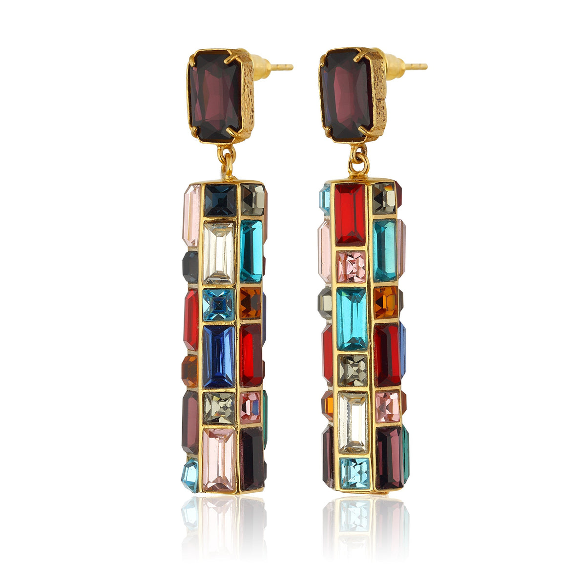 Maison Soula-Gloria Earrings Cherry Chocolate-Earrings-3-milagron.live