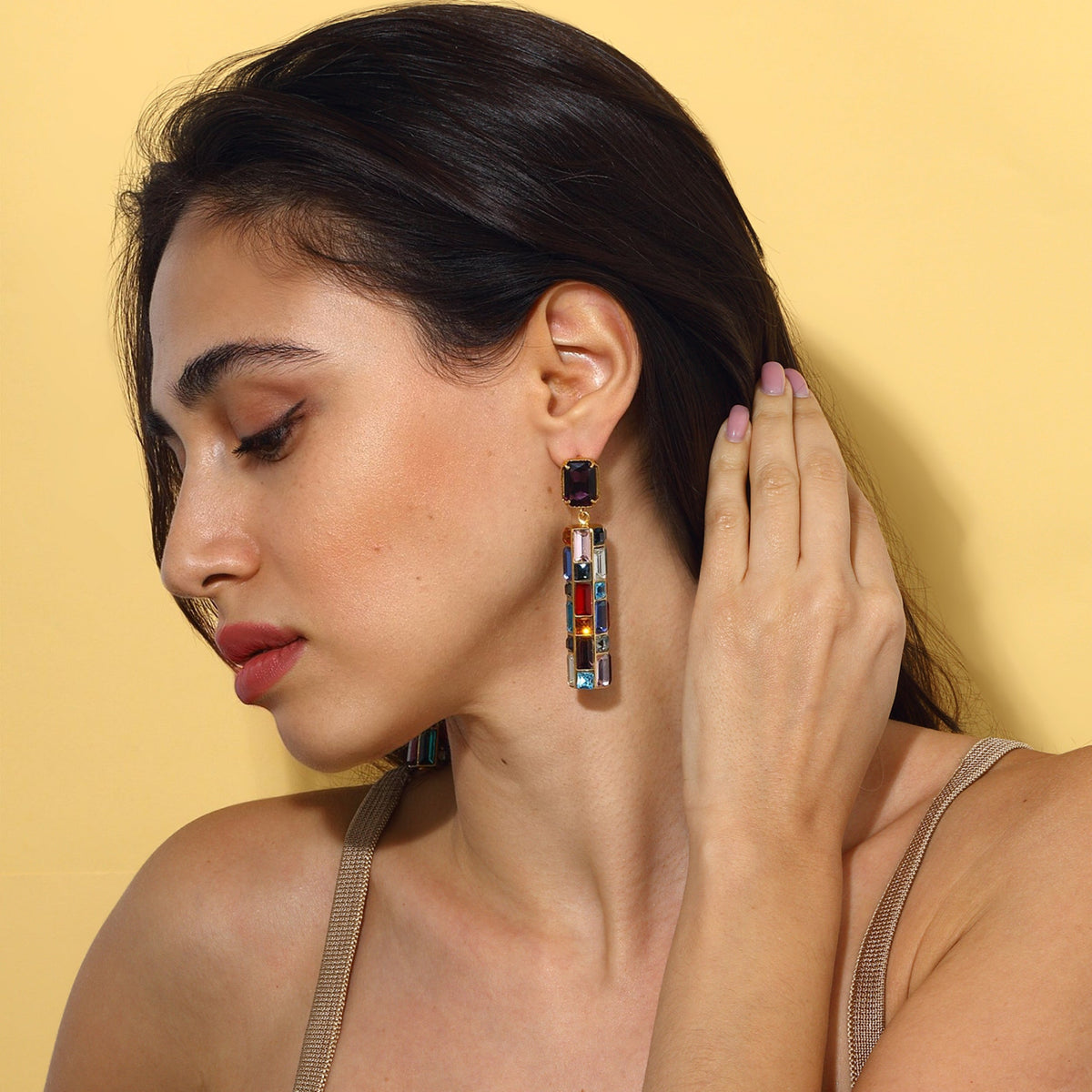 Maison Soula-Gloria Earrings Cherry Chocolate-Earrings-4-milagron.live