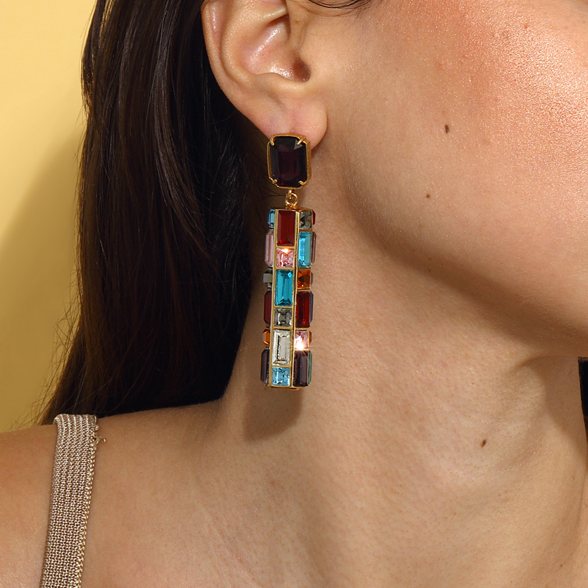 Maison Soula-Gloria Earrings Cherry Chocolate-Earrings-5-milagron.live
