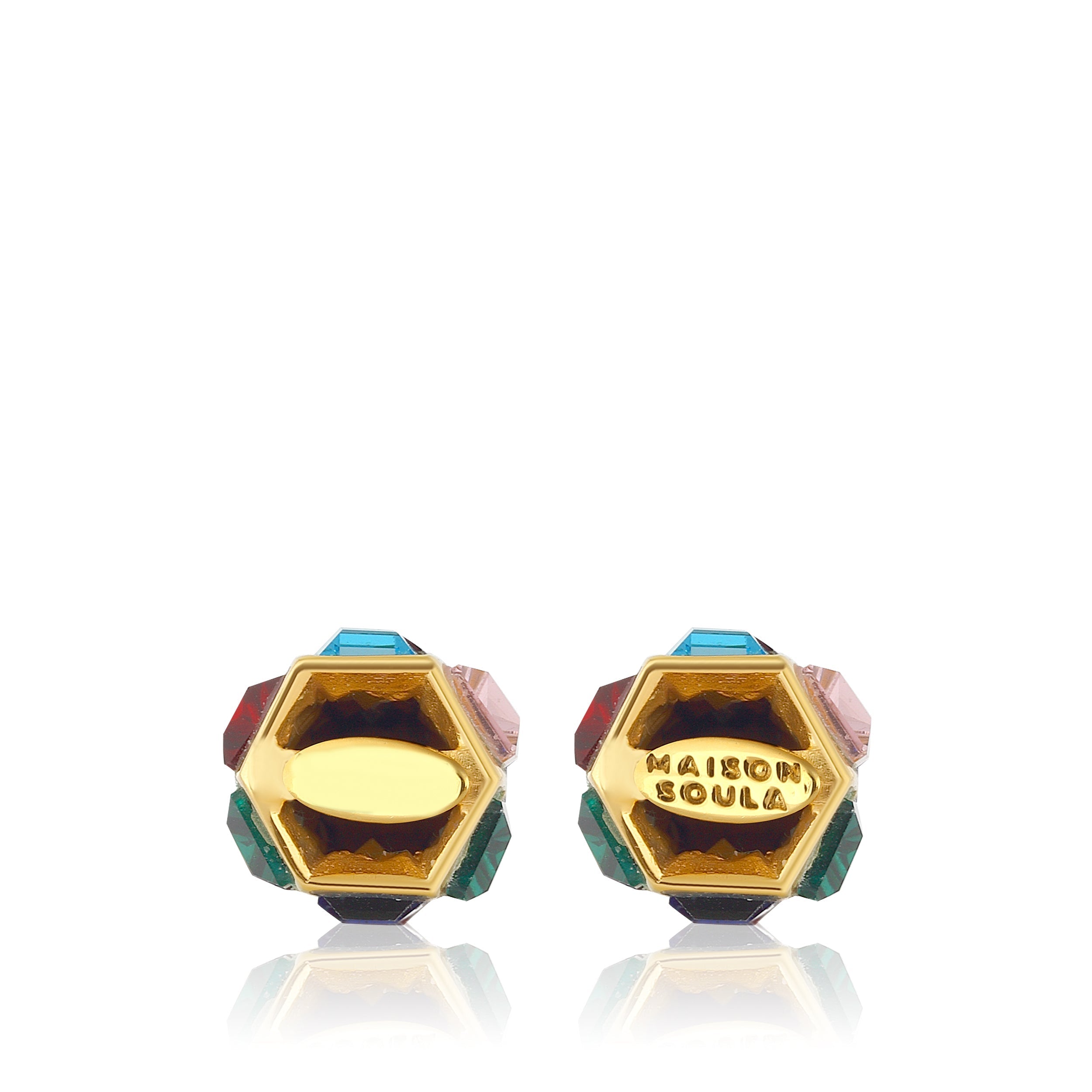 Maison Soula-Gloria Earrings Cherry Chocolate-Earrings-6-milagron.live