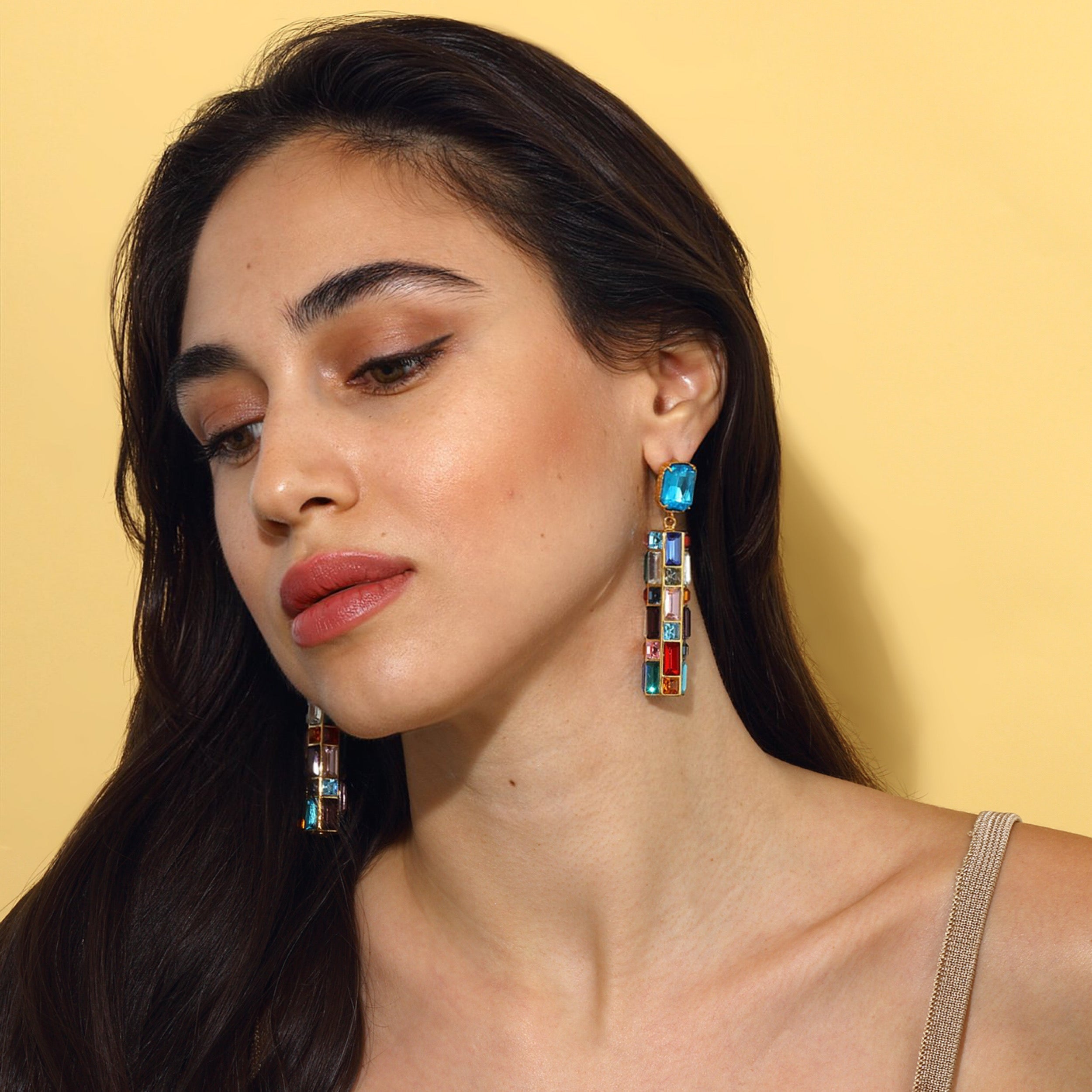 Maison Soula-Gloria Earrings Deep Blue-Earrings-5-milagron.live