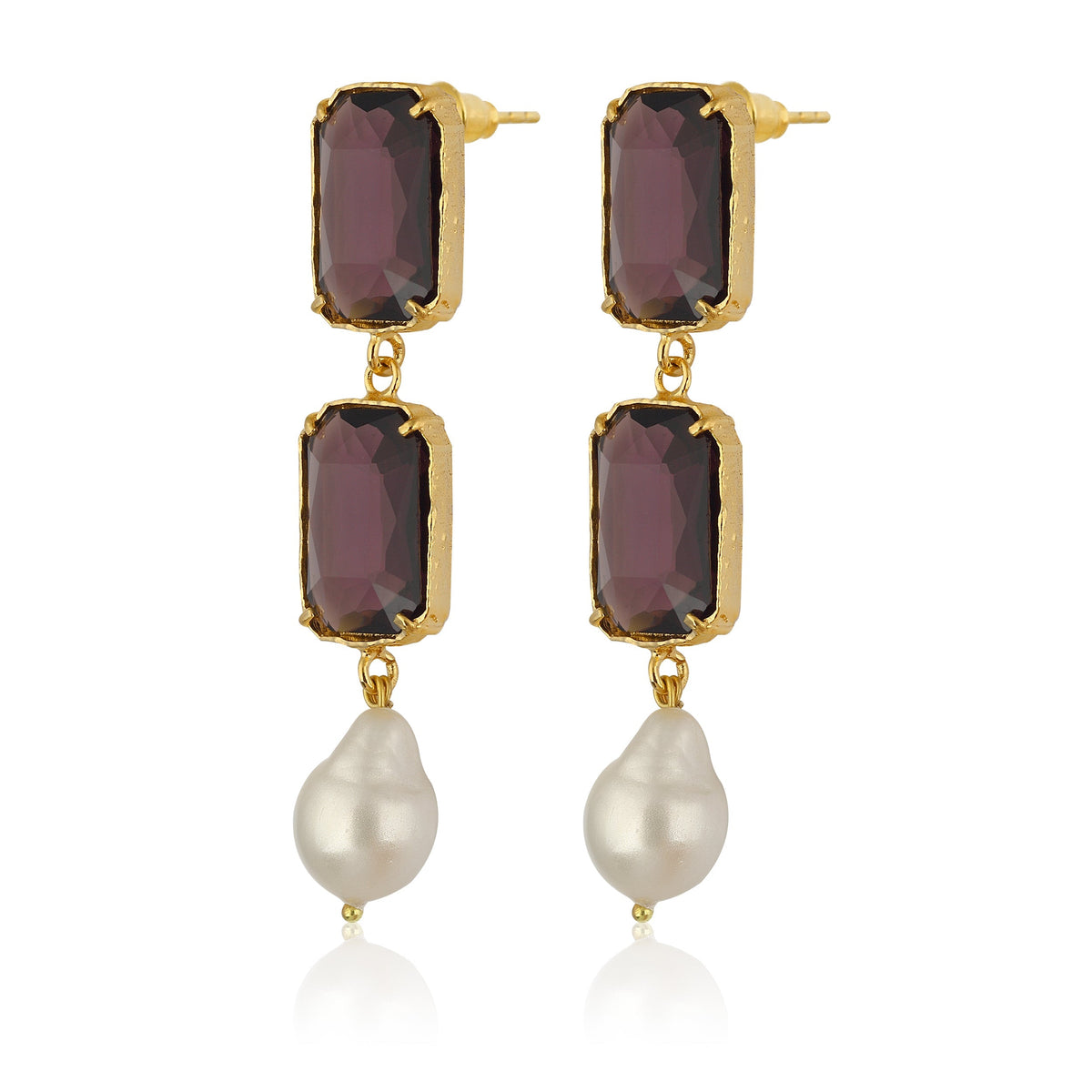 Maison Soula-Sloane Earrings Amethyst-Earrings-3-milagron.live