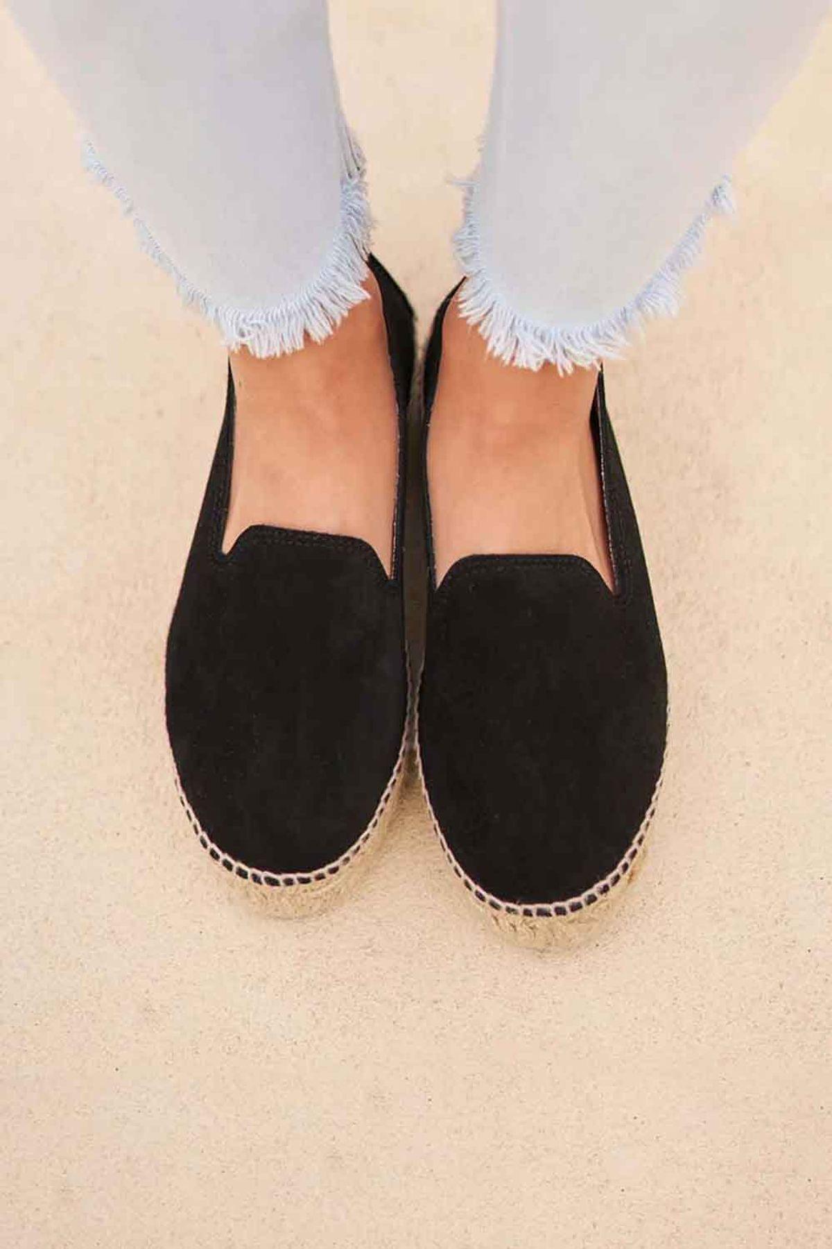 Manebi-Hamptons Double Espadrilles Black-Espadril-4-milagron.live
