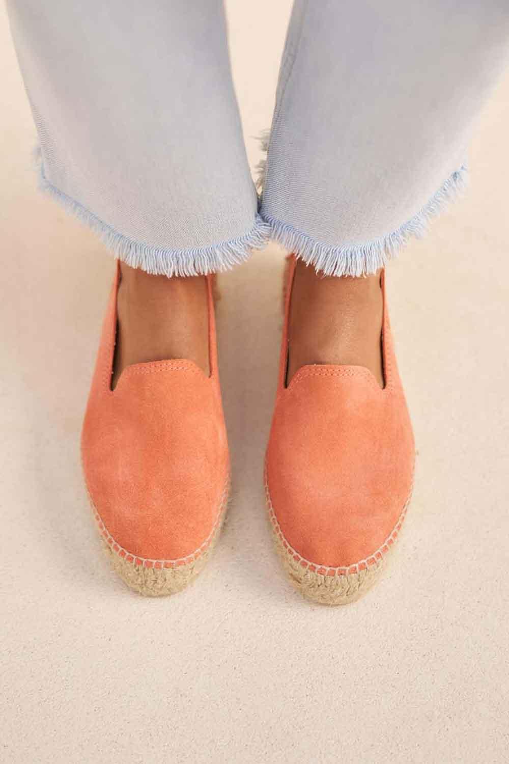 Manebi-Hamptons Double Sole Espadrilles Apricot-Espadril-2-milagron.live