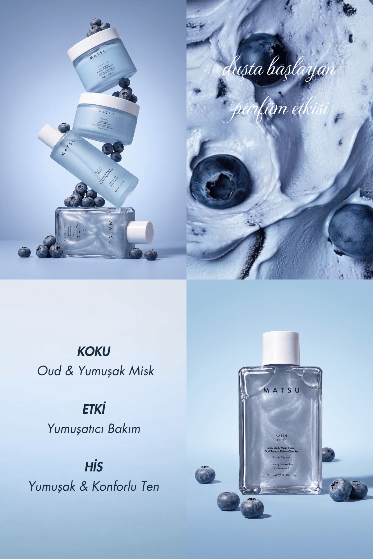 Satin Oud Odunsu Aromatik Duş Jeli