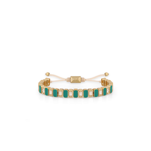 Melon-Cable Green Stone Mineli Bileklik-Bileklik-1-milagron.live